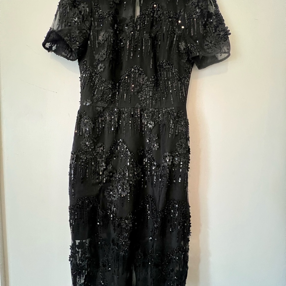Dress The Population Lina Sequin Body-Con Cocktail Dress- Size Small (6)